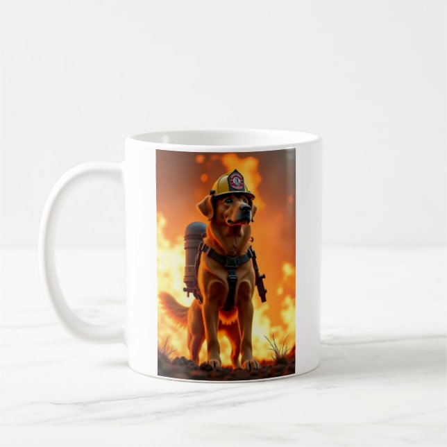 Caneca De Café Cão Bombeiro Mug (Esquerda)