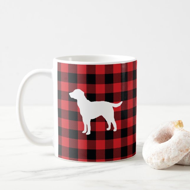 Caneca De Café Cão Buffalo Check Mountain Coffee Mug (Com Donut)