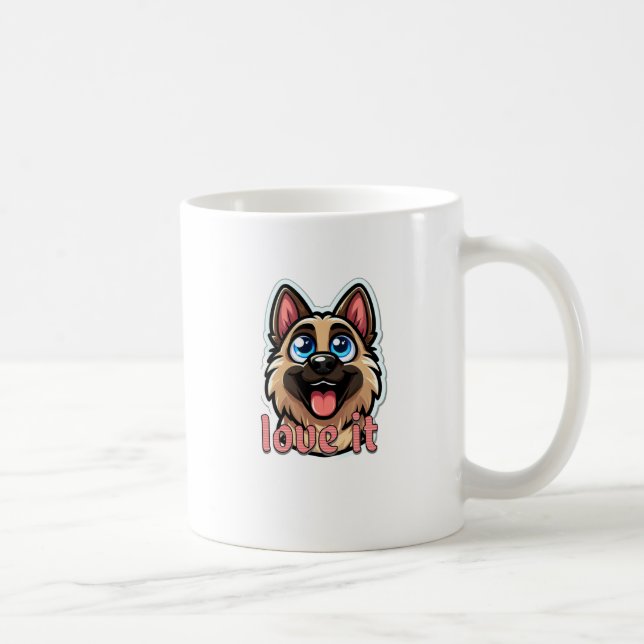 Caneca De Café cão com amor (Direita)