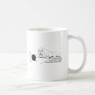 Caneca De Café Cão cómico da boliche
