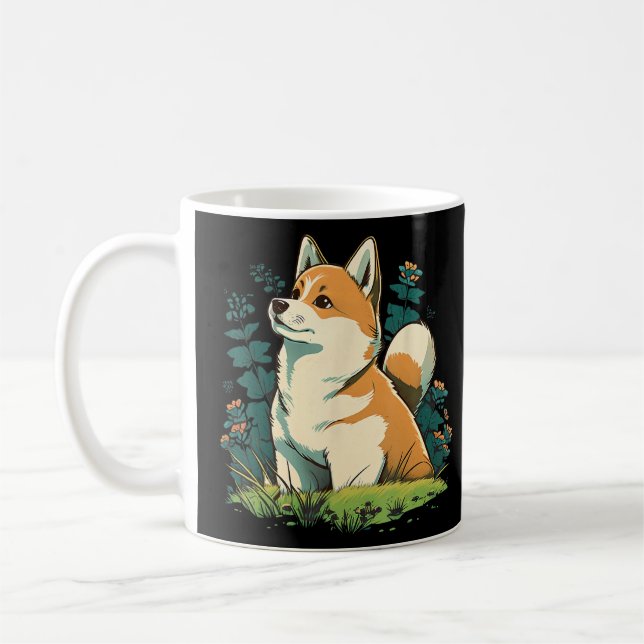Caneca De Café Cão Cute Akita Inu em Akita Inu 1 (Esquerda)