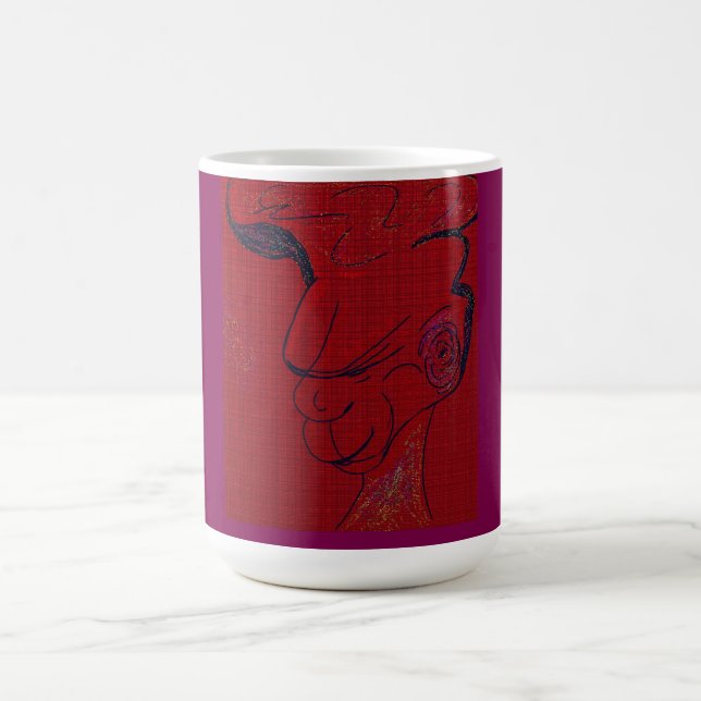 Caneca De Café Cão de Caça de Ficção Científica Fantasia (Centro)