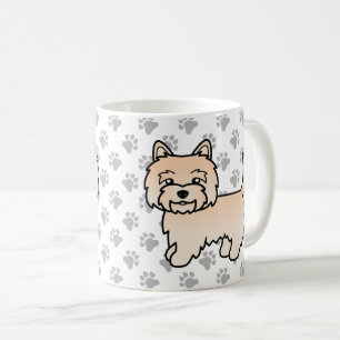 Caneca De Café Cão de Cartoon Cream Cairn Terrier Cute