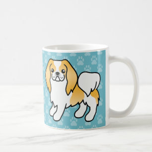Caneca De Café Cão-De-Cartoon De Limão E Branco Japonês