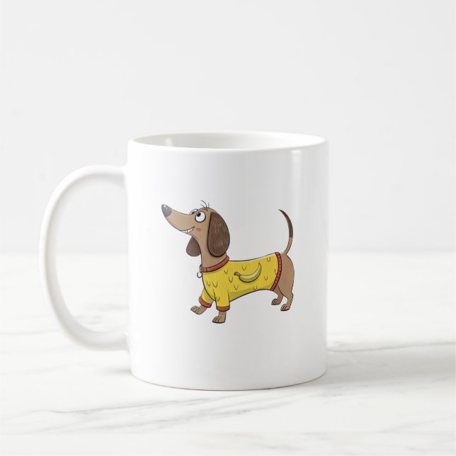 Caneca De Café Cão de desenho animado (Esquerda)