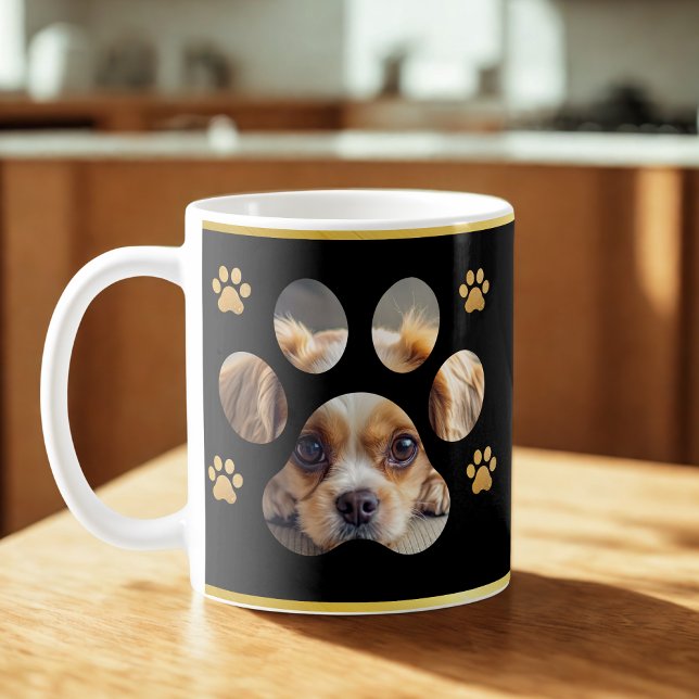 Caneca De Café Cão de Fotos de Pet Personalizado Chic (Criador carregado)