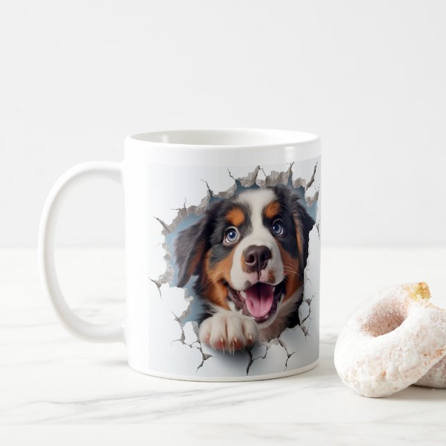 Caneca De Café Cão de Montanha Bernês   (Com Donut)