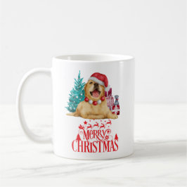 Caneca De Café Cão de natal bonito