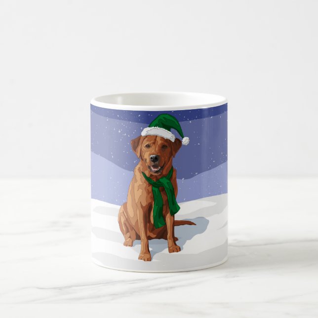 Caneca De Café Cão de Natal do Fox Red Labrador (Centro)