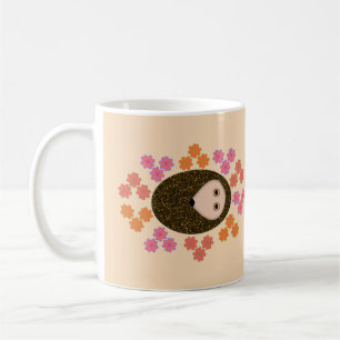 Caneca De Café Cão-de-Ouro e Flores