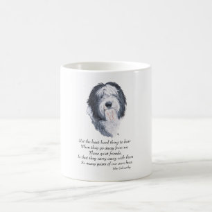 Caneca De Café Cão de Ovelha do Inglês Antigo Ponte da Arco-íris
