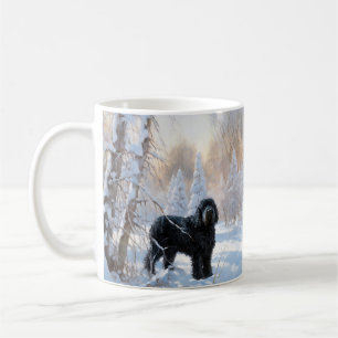 Caneca De Café Cão de Pastor Belga Groenendael Deixe Nevar Natal 