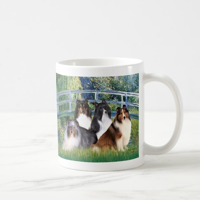 Caneca De Café Cão de Pastoreiro de Shetland (quatro) - Ponte (Direita)