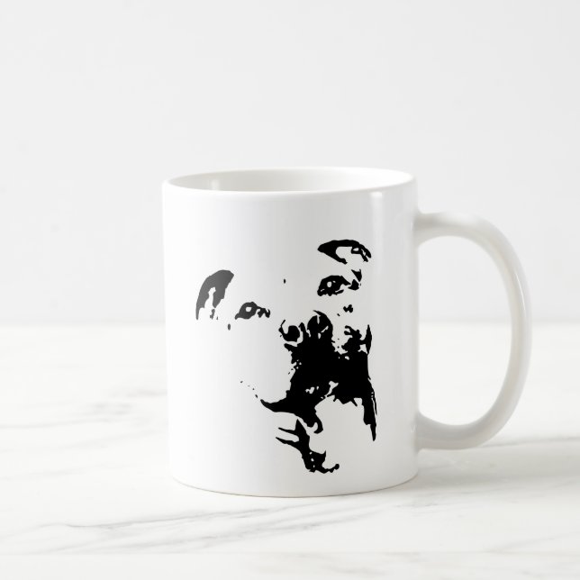 Caneca De Café Cão de Pitbull (Direita)