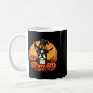 Caneca De Café Cão de Raça Boston Terrier Bostie Pet Halloween