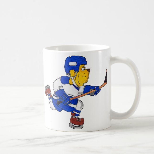 Caneca De Café Cão do hóquei (Direita)
