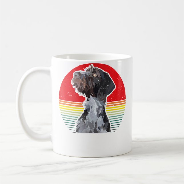 Caneca De Café Cão Drahthaar Pointer Alemão de Cabelo Fino Caça F (Esquerda)