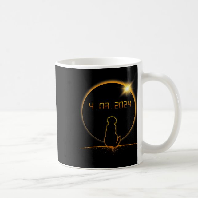 Caneca De Café Cão Eclipse Solar Total (Direita)
