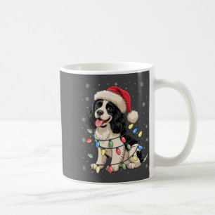 Caneca De Café Cão English Springer Spaniel Luzes da Árvore de Na