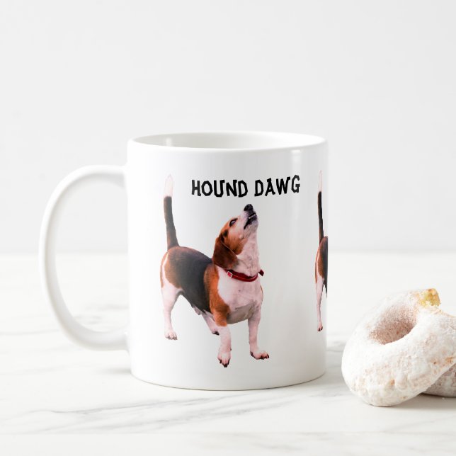 Caneca De Café Cão Engraçado Dawg Beagle Engraçado (Com Donut)