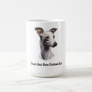 Caneca De Café Cão Galgo Italiano Crie Seu Próprio Texto Personal