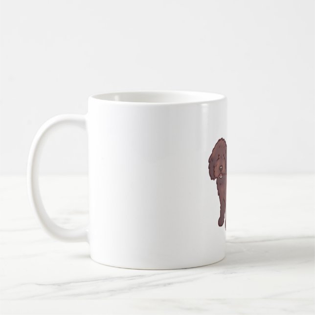 Caneca De Café Cão golden doodle Magia (Esquerda)