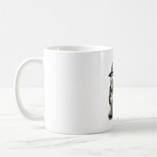 Caneca De Café Cão Husky Siberiano Fantasma de Halloween
