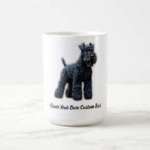 Caneca De Café Cão Kerry Blue Terrier Crie Seu Próprio Texto Pers