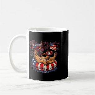 Caneca De Café Cão Malinois Belga 250º Patriótico Aamerica EUA