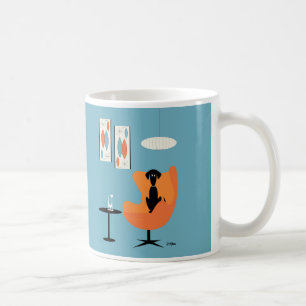 Caneca De Café Cão meio século na Sala Turquesa