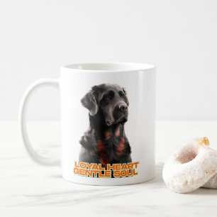 Caneca De Café Cão Negro Elegante - Arte Pet Realista