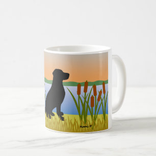 Caneca De Café Cão Negro Labrador Cão Cachorro