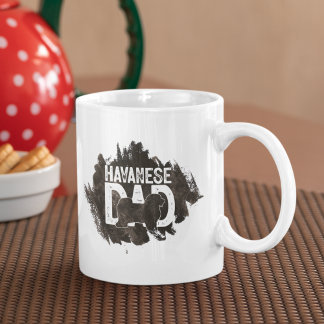 Caneca De Café Cão Pai do Havanês Personalizado