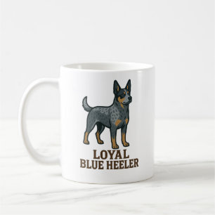 Caneca De Café Cão Pastor Australiano Leal Blue Heeler