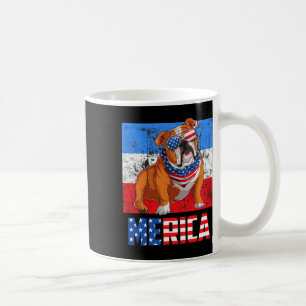 Caneca De Café Cão Patriótico Usa 4 De Julho Bandeira Americana M