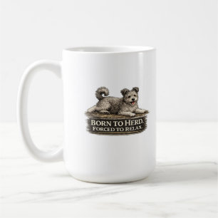 Caneca De Café Cão Pumi – Nascido para Conduzir Rebanho Forçado a
