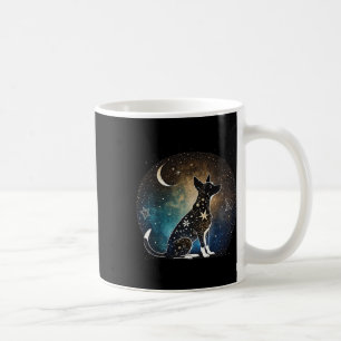Caneca De Café Cão Rat Terrier Yoga Estrelas Lua Zen Galáxia Spla