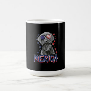Caneca De Café cão schnauzer gigante da América 4 de julho de 2