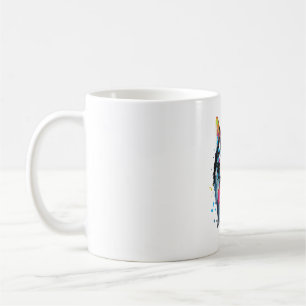 Caneca De Café cão siberiano colorido ao estilo PopArt