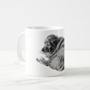 Caneca De Café Cão Sombreado Suave Traz Serenidade para a Rotina 