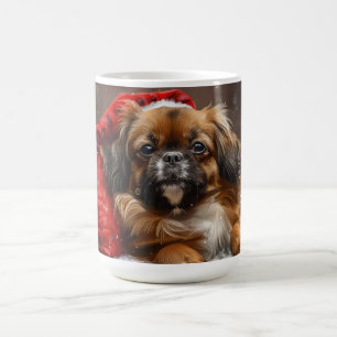 Caneca De Café Cão Spaniel Tibetano Natal Festivo