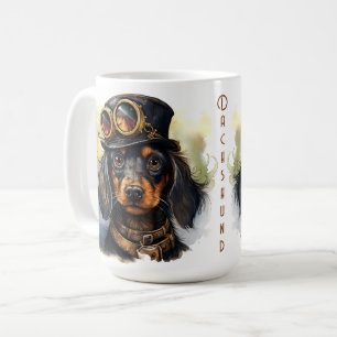 Caneca De Café Cão Steampunk Dachshund