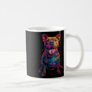 Caneca De Café Cão Tatuagens Pitbull Cão Tatuado Colorido