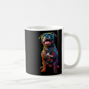 Caneca De Café Cão Tatuagens Pitbull Cão Tatuado Colorido