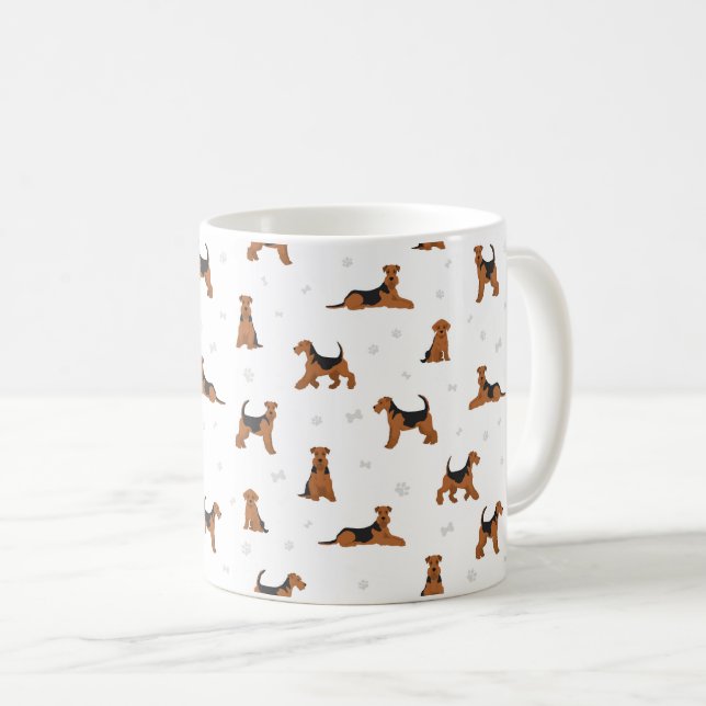 Caneca De Café Cão terrier Airedale (Frente Esquerda)
