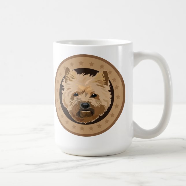 Caneca De Café Cão terrier cairn (Direita)