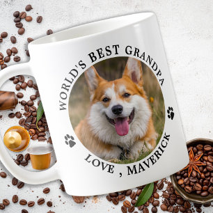 Caneca De Café Cão Vovô Personalizado Pet Foto Cachorro