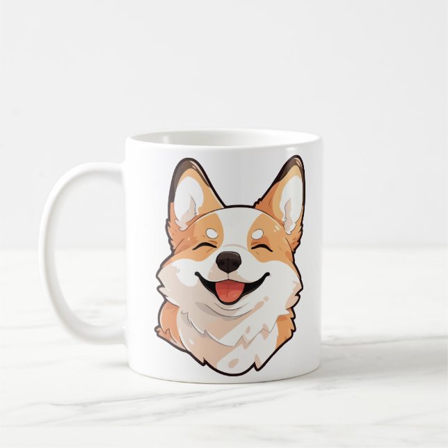 Caneca De Café Cão Welsh Corgi (Esquerda)