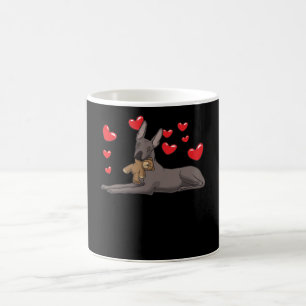Caneca De Café Cão Xoloitzcuintle Com Animais E Corações Enchi