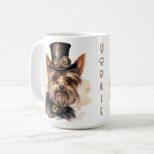 Caneca De Café Cão Yorkshire Terrier Steampunk
